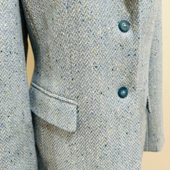 Gorgeous Blue Tweed Wool Blazer by Talbots sz.12 - Picture 2 of 9